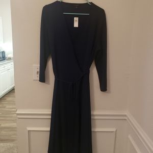 blue wrap dress - banana republic